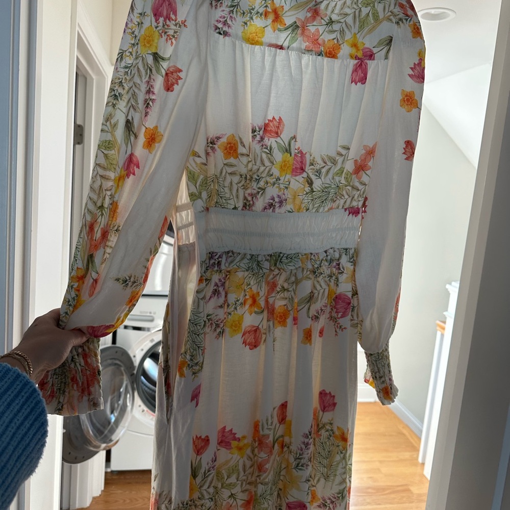 Yumi Kim White Floral Long Sleeve Dress